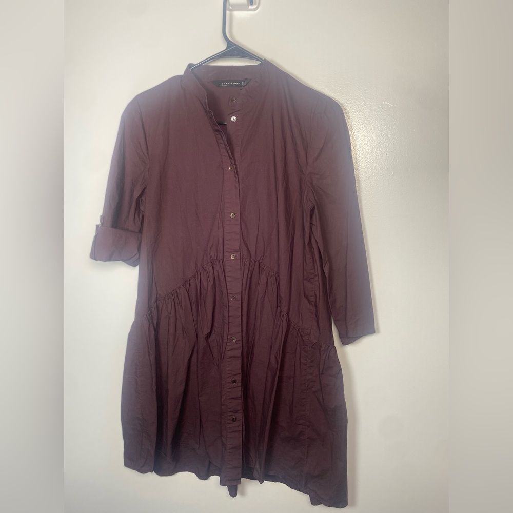 Zara Deep Purple Long Sleeve Dress